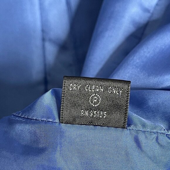 Lafayette 148 Loro Piana Wool Angora Blazer Jacket Women's 14 Blue 3 Button - Picture 7 of 14